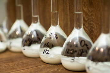 Heating of manganese sulfate. Chemical experiments. In fact, the wick of the alcohol lamp burns,...