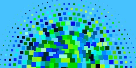 Light Blue, Green vector pattern in square style.