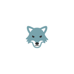 Wolf head vector isolated icon illustration. Wolf face icon