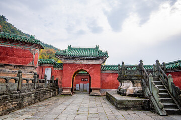 Street view local visitor and tourist Wudang shan Mountains.