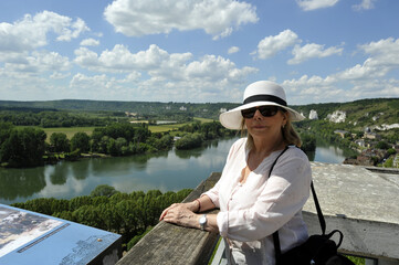 Fototapeta premium touriste seine