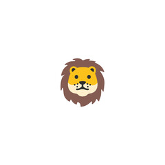 Lion head vector isolated icon illustration. Lion face icon