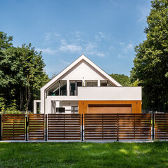 Modern estate in forest