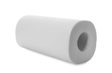 Roll of paper tissues isolated on white
