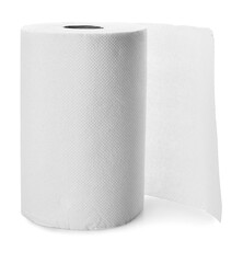 Roll of paper tissues isolated on white