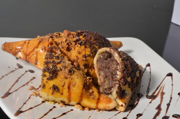 traditional indonesian cake molen empanadas croissant with chicken spicy inside