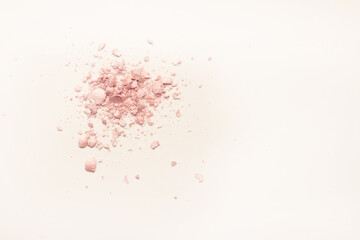 Fototapeta premium Powder in the balls with a radiant effect on the background of the set for blush. Make-up cosmetics