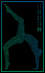 Women silhouette is doing yoga exercise