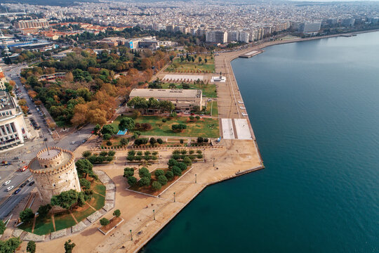 White Tower square, in Thessaloniki, Greece