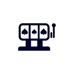 Casino machine icon logo vector template, Creative Gambling design icon symbol Illustration, Casino games icon