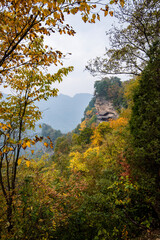 Street view local visitor and tourist Wudang shan Mountains.