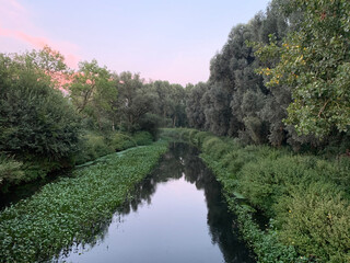 green canal in landscape fhuy1