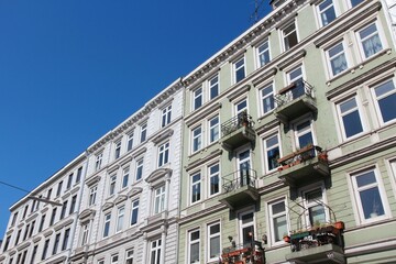 Fototapeta na wymiar Hamburg residential architecture