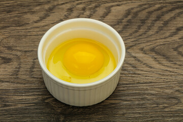 Raw Chicken egg in the bowl
