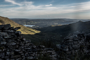 Views over the Lake District, on hills between Windermere and Ambleside.