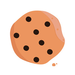 illustration of an cookie with a worm