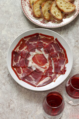jamon iberico, spanish dry cured ham