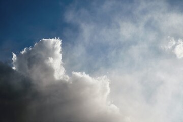 Fototapeta na wymiar Stormy clouds in the blue sky