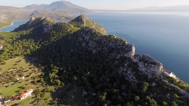 Aerial view of the Perachora region, Corinthia, Greece