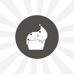 cupcake isolated vector icon. food design element