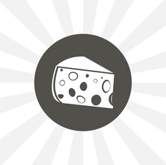 Cheese icon. Cheese isolated vector icon. food design element