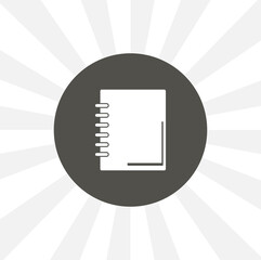 Notebook isolated vector icon. education design element