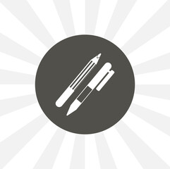 pencil and pen isolated vector icon. education design element