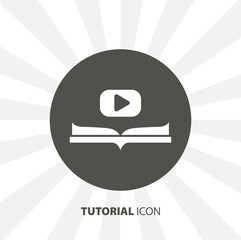video tutorial icon. book isolated vector icon. education design element