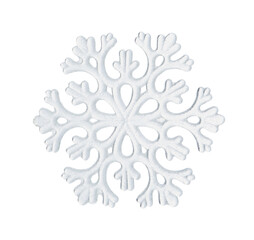 Beautiful snowflake isolated on white. Christmas decoration