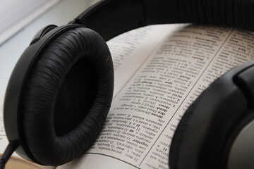 headphones on the table