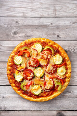 Delicouse and healthy vegetarian pizza