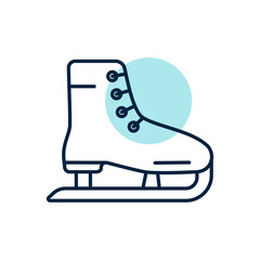 Skating shoes vector icon. Winter sign