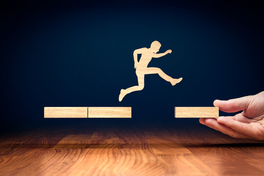 Coach motivate to personal development and jump to the new era