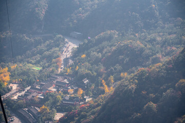 Fototapeta na wymiar Street view local visitor and tourist Wudang shan Mountains.
