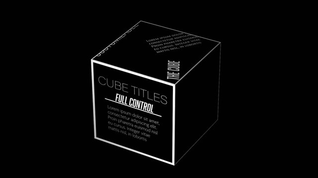 Black and White 3D Cube Titles