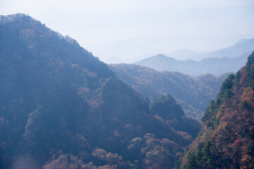 Fototapeta premium Street view local visitor and tourist Wudang shan Mountains.