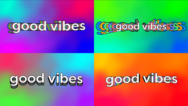 Good Vibes Rainbow Titles