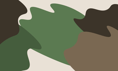 Simple green and brown abstract form background.