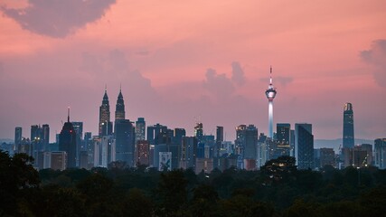 city skyline Kuala Lumpur 