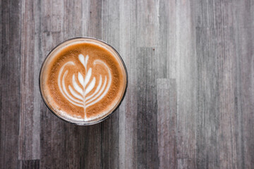 latte coffee on a table