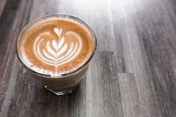 latte coffee on a table