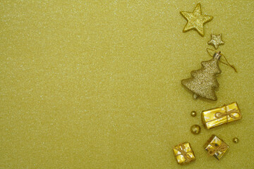 Christmassy festive golden glitter background