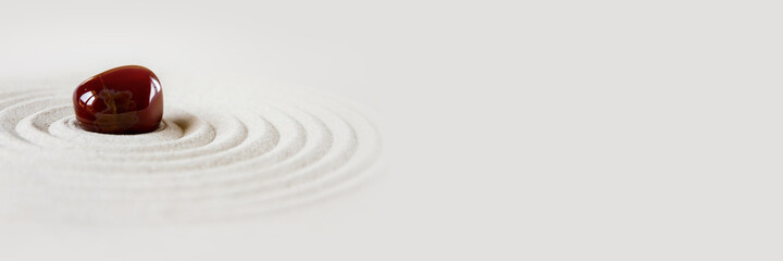 Zen japanese garden background. Horizontal banner
