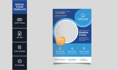 Medical Dental Flyer Template Vector