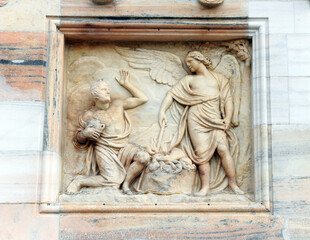 Offer of Cain. Cathedral of Milan (Duomo di Milano). Milan, Lombardy, Italy
