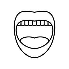 mouth oral icon vector illustration