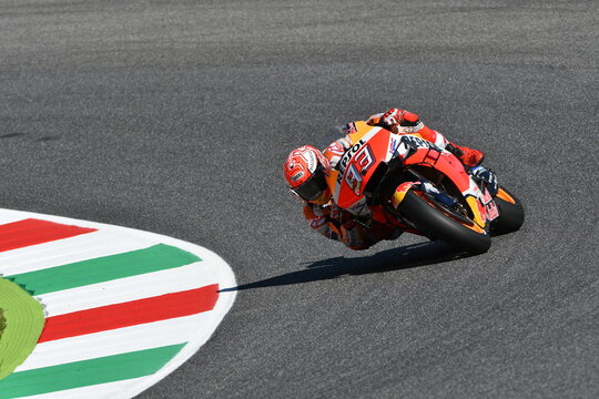 Mugello - Italy, 1 JUNE: Spanish Honda Repsol Team rider Marc Marquez in action at 2019 GP of Italy of MotoGP on June 2019 in Italy