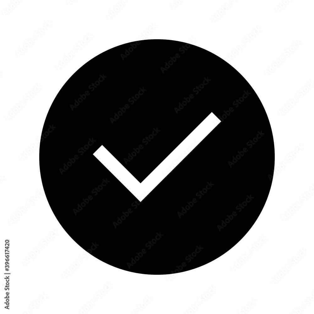 Poster check icon vector. check mark icon. check list button icon - vector. eps 10
