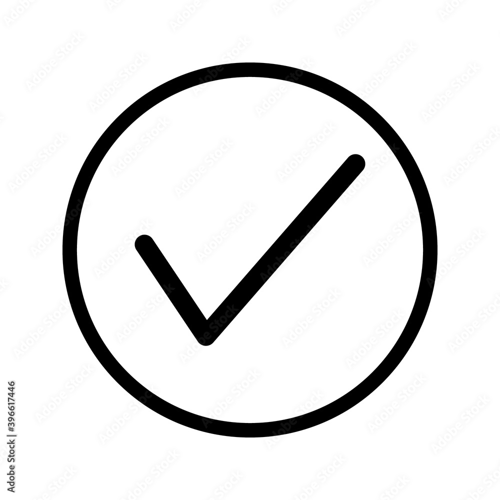 Poster check icon vector. check mark icon. check list button icon - vector. eps 10