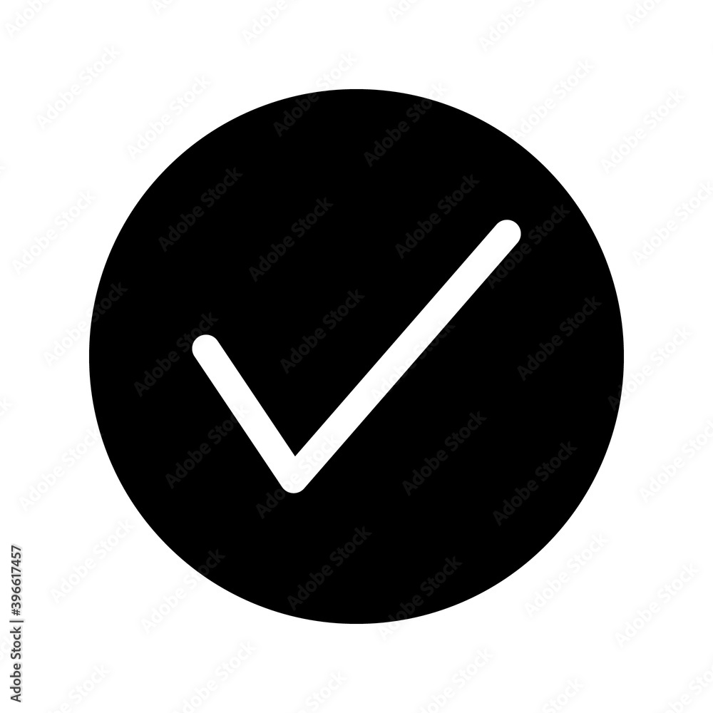 Poster check icon vector. check mark icon. check list button icon - vector. eps 10